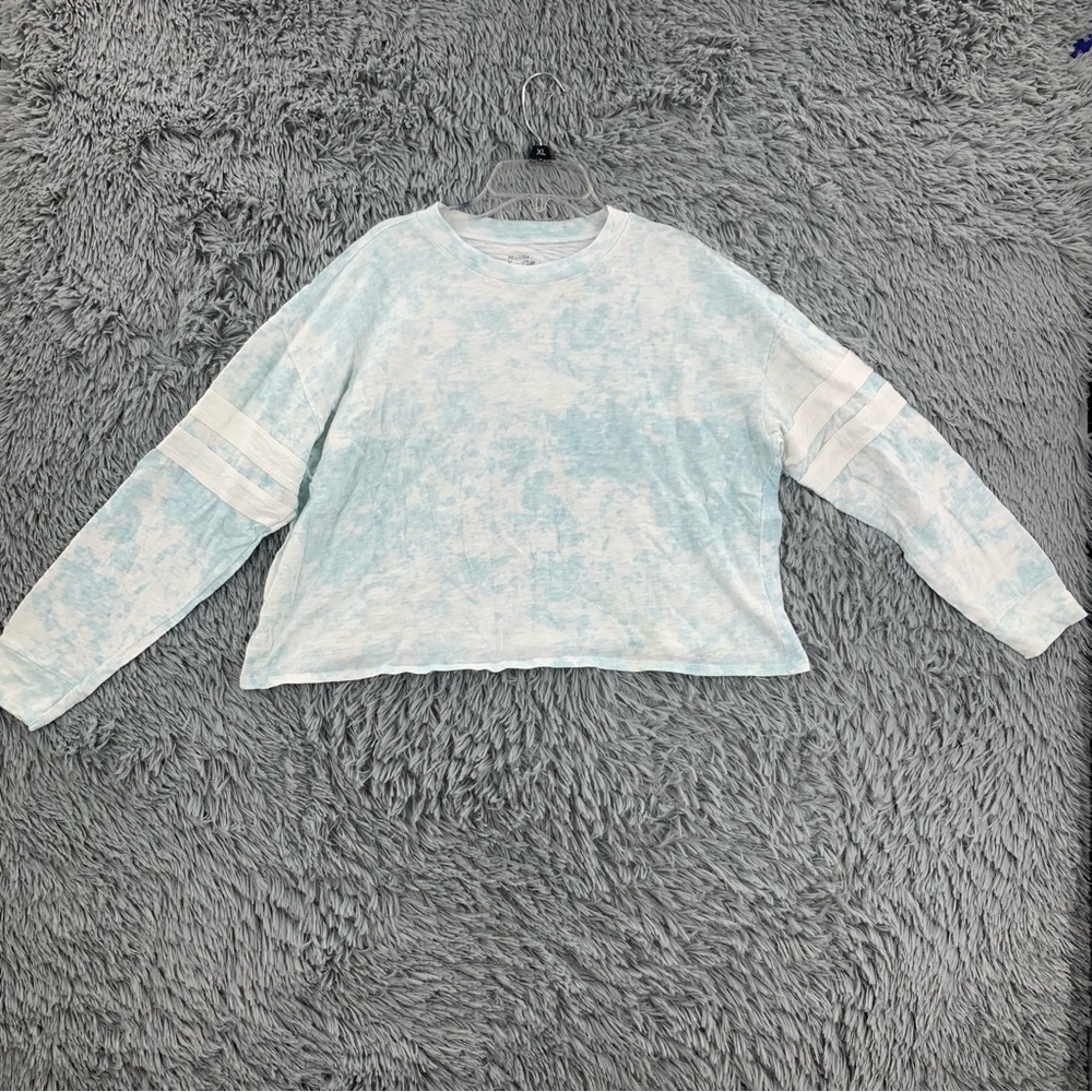 Hollister Shirt Womens Medium Tye Dye long Sleeve Crop Top Shirt
